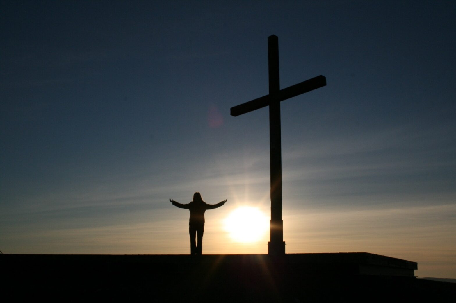 silhouette of woman near cross Christian Mysticism